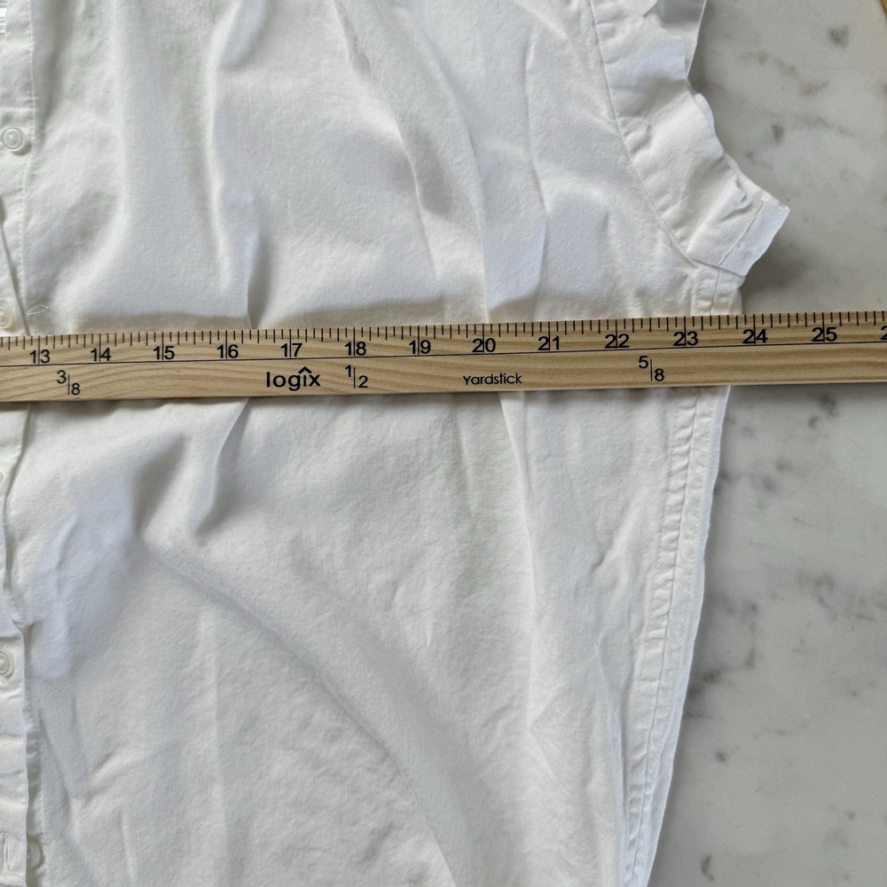 Madewell Central Shirt Blouse White Size XS Oversized Button $65 - Picture 8 of 12